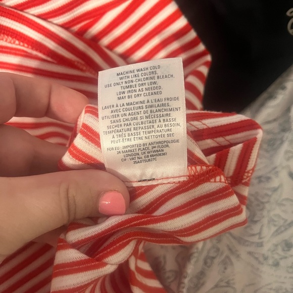 Postmark by Anthropologie Red Striped Sleeveless shirt - Picture 3 of 4